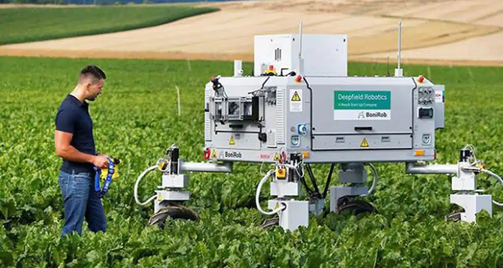 robots con inteligencia artificial en la agricultura